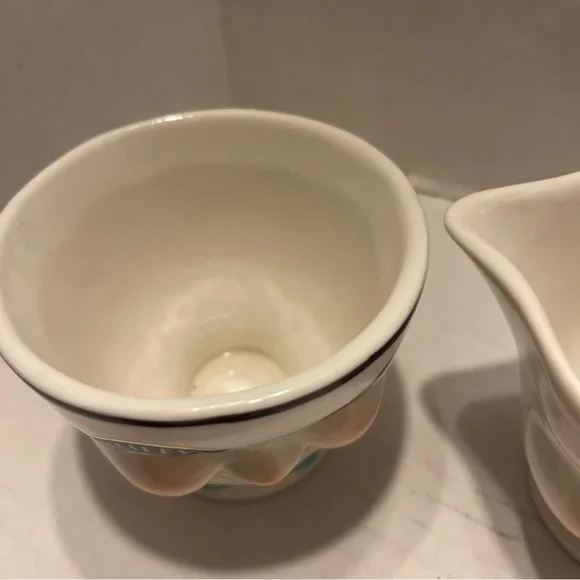 Vintage Bailey’s Cream and Sugar Set - White and Blue - Picture 5 of 7